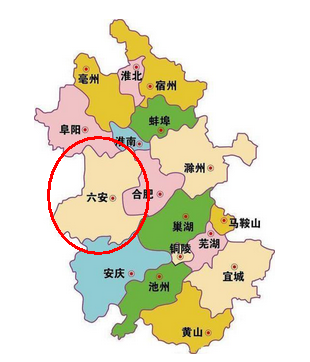 安徽皖西地图图片